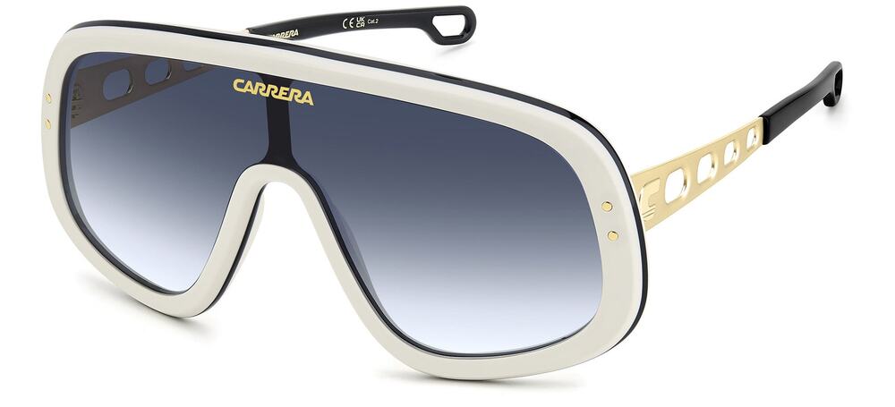 Carrera Flaglab 17 Oversized Mask Sunglasses in White